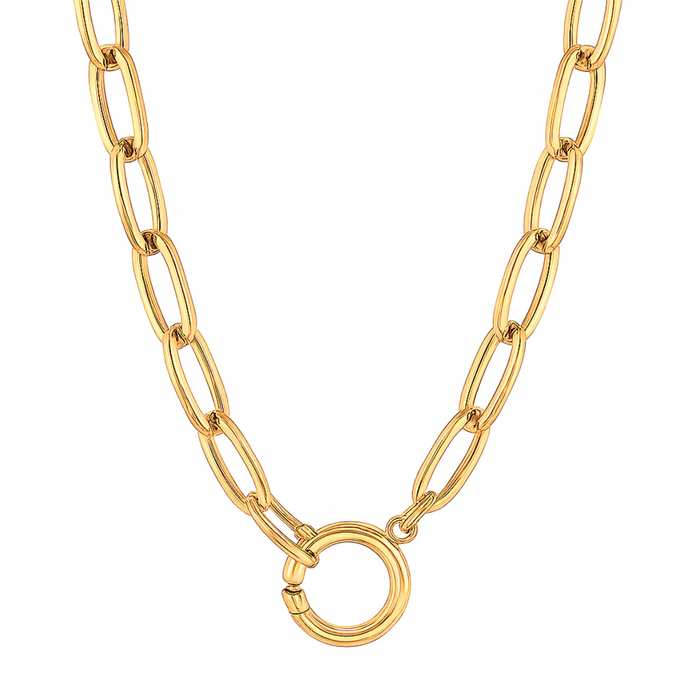 Lyla Sailor Clasp Chain Necklace — Short Necklace