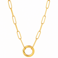 Margaret Paperclip Push Clasp Necklace — Short Necklace