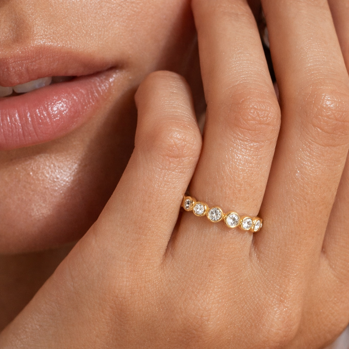 Maude Bezel Eternity Ring — Statement Ring