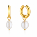 Melrose Mini Hoop Pearl Earring — Hoop Earring