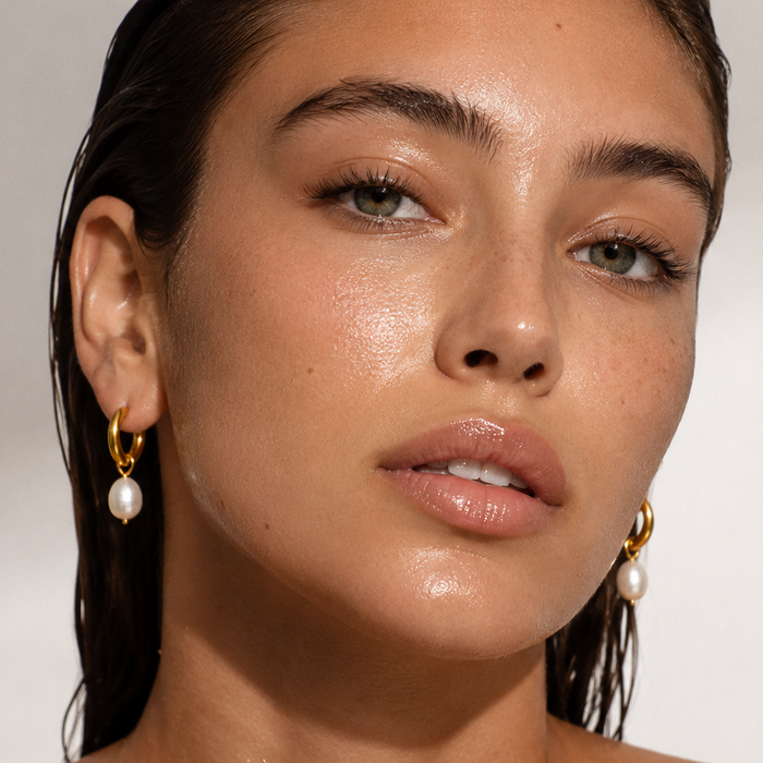 Melrose Mini Hoop Pearl Earring — Hoop Earring