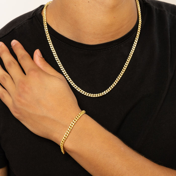 Mens Iced Cuban Link Chain - 5mm