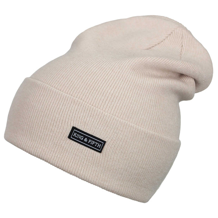 White Slouchy Beanie for Men