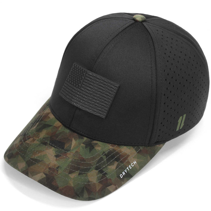 USA Flag Black / Camo / XS