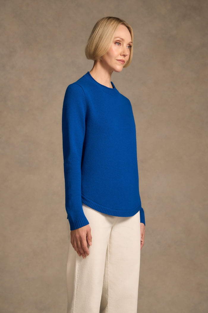 Merino Crew Neck Jumper - Cobalt Blue