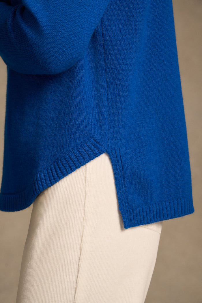Merino Crew Neck Jumper - Cobalt Blue