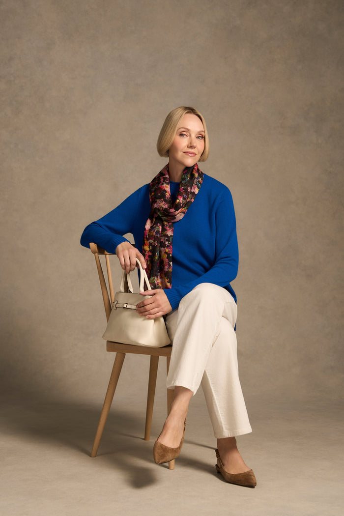 Merino Crew Neck Jumper - Cobalt Blue