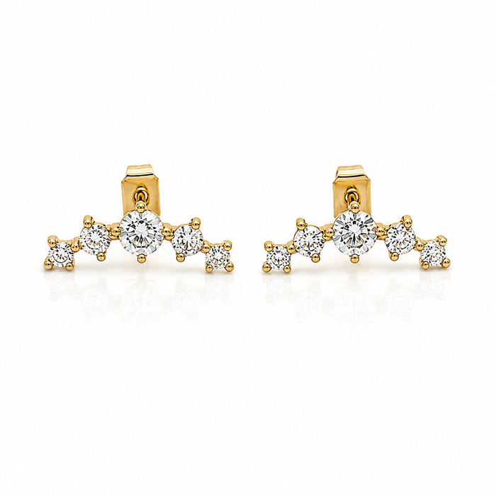 Mini Cresent Stud Earring