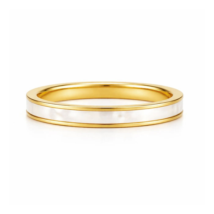 Mollie Mother Of Pearl Ring — Stackable Ring