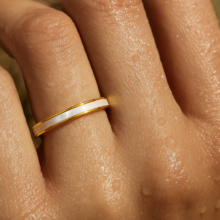 Mollie Mother Of Pearl Ring — Stackable Ring