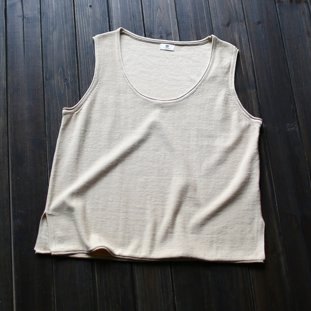 New Summer Cotton Women Vest Knitted Solid Color- Free Shipping