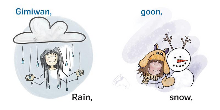 Nibi is Water, Nibi aawon nbiish English and Anishinaabemowin (BD)