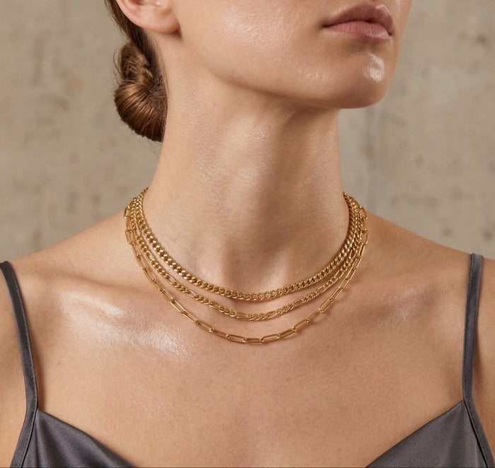 Nola Multi Chain Necklace — Short Necklace