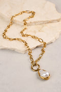 Organic Pendant Necklace - Gold