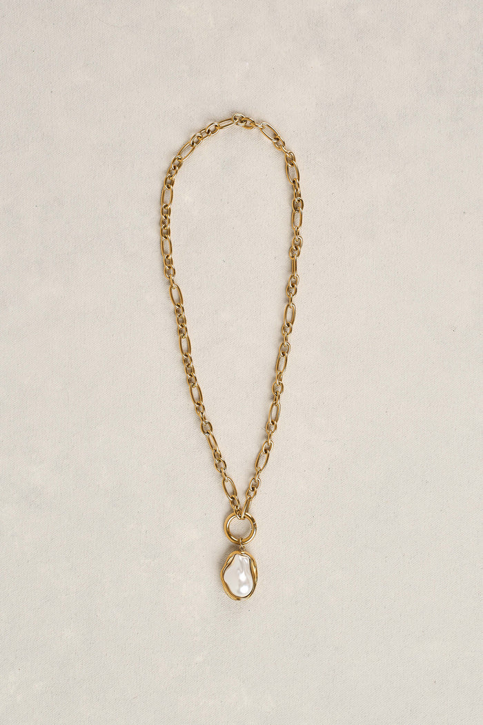 Organic Pendant Necklace - Gold