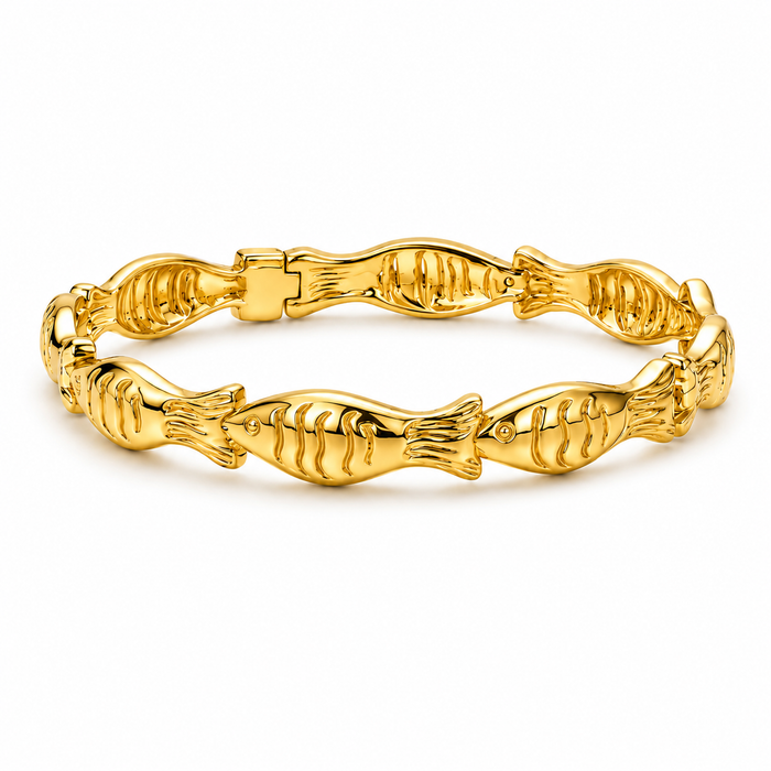 Ozara Fish Bangle Bracelet