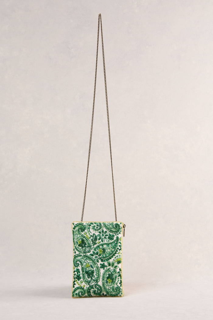Paisley Print Cos Bag - Green