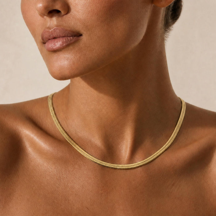 Paola Herringbone Chain Necklace