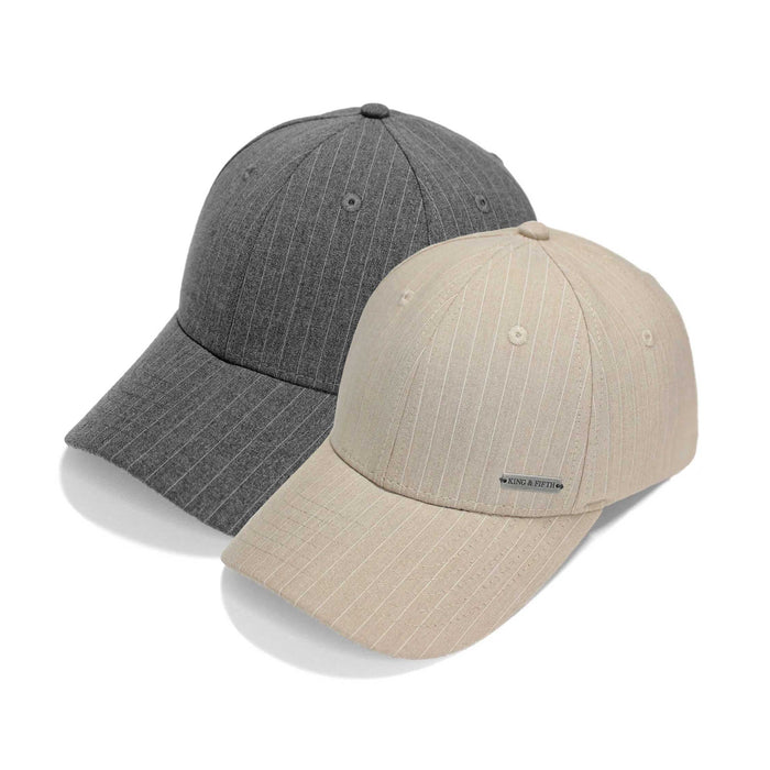 Pinstripe Baseball Caps 2-Pack