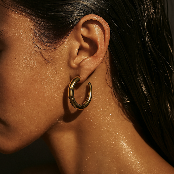 Ridley Large Tusk Hoop Earring