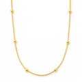 Rozlyn Beaded Ball Chain Necklace — Short Necklace