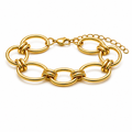 Ruby Oval Chain Bracelet