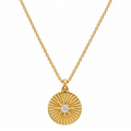 Rue Sunburst Disc Necklace — Short Necklace