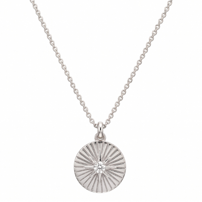 Rue Sunburst Disc Necklace — Short Necklace