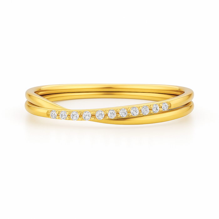 Sheldon Interlocking Ring — Stackable Ring