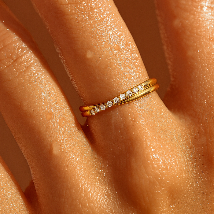 Sheldon Interlocking Ring — Stackable Ring