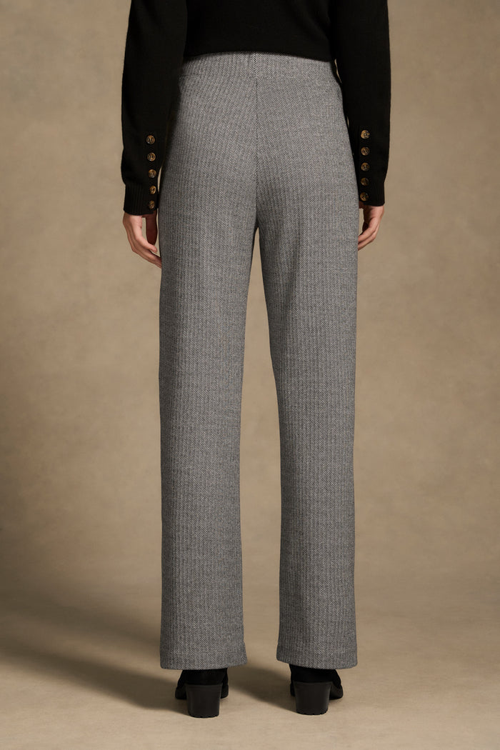 Straight Leg Leisure Pant - Classic Herringbone