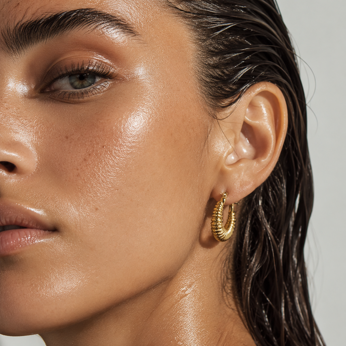 Tapered Coil Hoop Earring