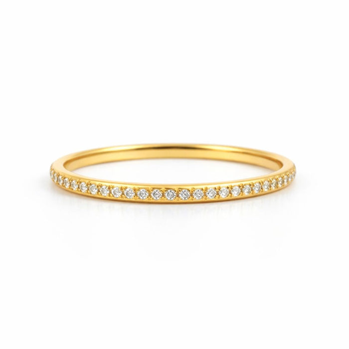 Tara Dainty Eternity Band Ring — Stackable Ring