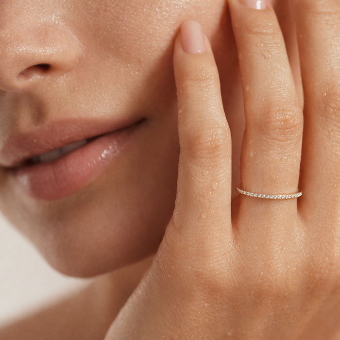 Tara Dainty Eternity Band Ring — Stackable Ring