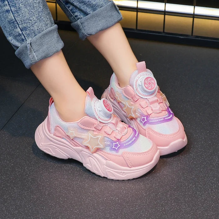 Tennis Shoes Children Trainer Girls Casual Sneakers Mesh Breathable Running Shoes Baby Student  Shoes