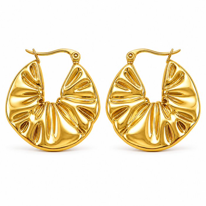 Textured Disk Earring
