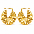 Textured Disk Earring