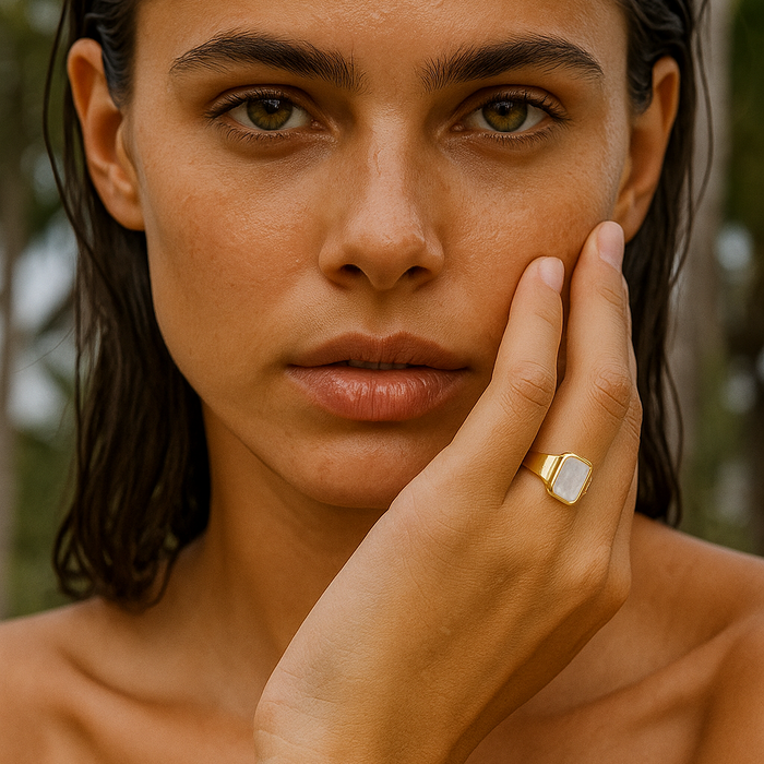 Twila Mother Of Pearl Ring — Statement Ring