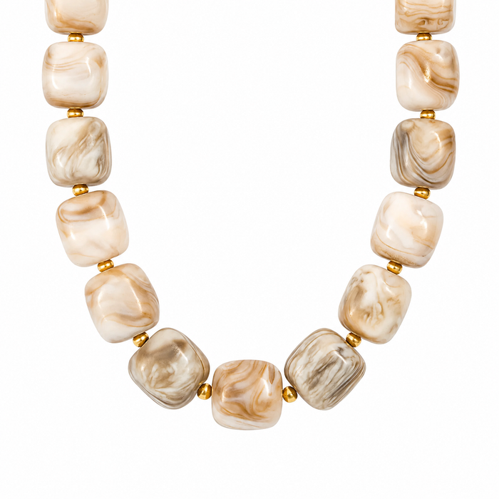 Uma Oversized Beaded Necklace — Short Necklace