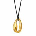 Vanna Oversized Shell Cord Necklace — Long Necklace