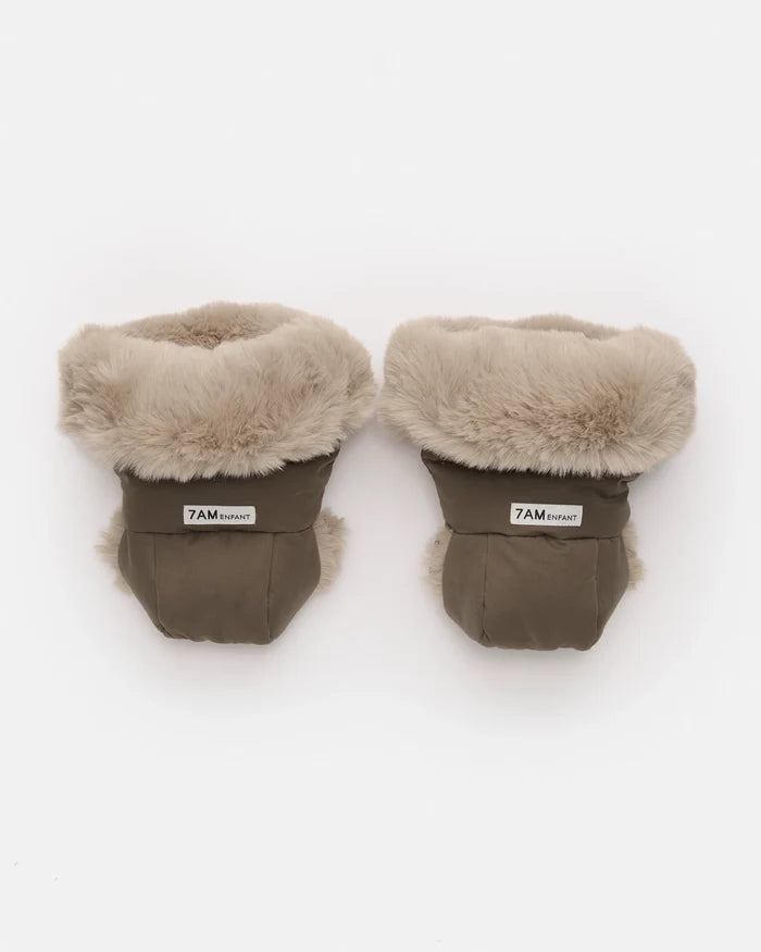 Moss Brown Faux Fur//
