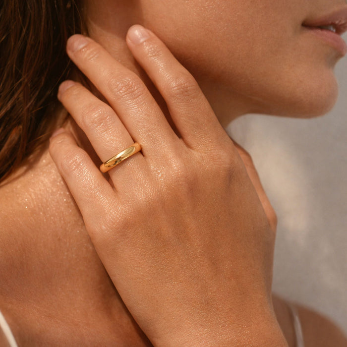 Whitney Dome Band Ring — Stackable Ring