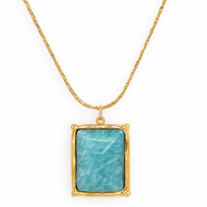 Winnie Amazonite Pendant Necklace — Short Necklace