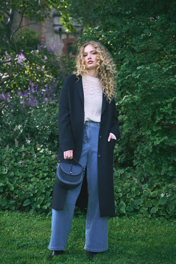 Wool Coat – Indigo