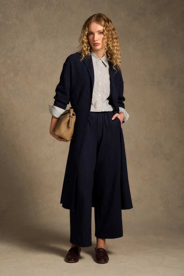 Wool Coat – Indigo