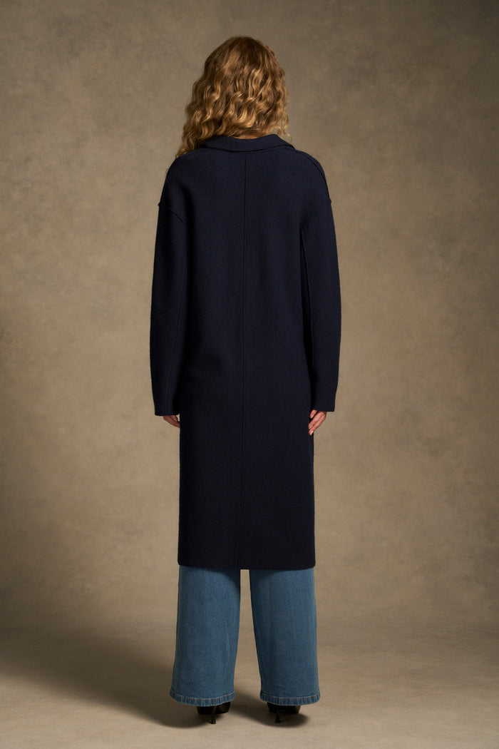 Wool Coat – Indigo