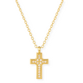Wyatt Mini Cross Pendant Necklace — Short Necklace