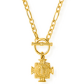 Zayn Toggle Chain Cross Necklace — Short Necklace